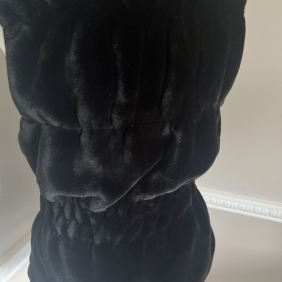 Faux Frenzi By Dena Women’s Vest Faux Fur Zip Up Black Size XL NEW - Picture 5 of 12